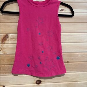 Vibrant Pink Star Kids Tank Top